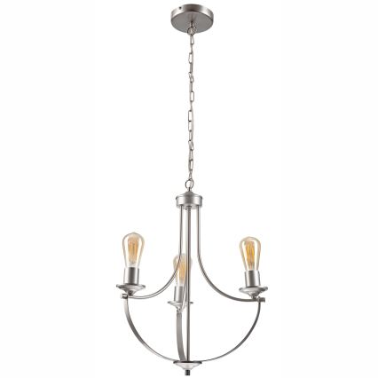 Lühter GINA 3xE27/60W/230V matt kroom