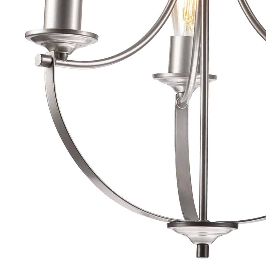 Lühter GINA 3xE27/60W/230V matt kroom
