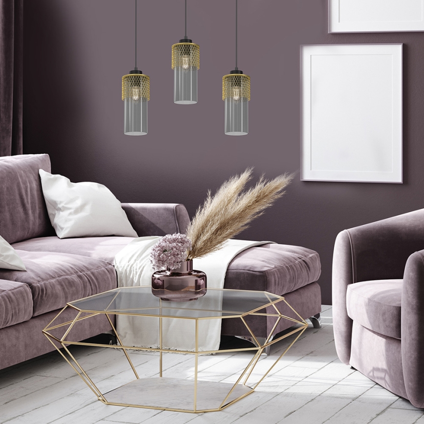 Lühter GLAM 3xE27/60W/230V