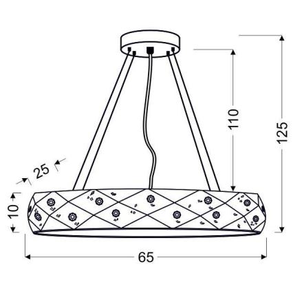 Lühter GLANCE 5xG9/40W/230V