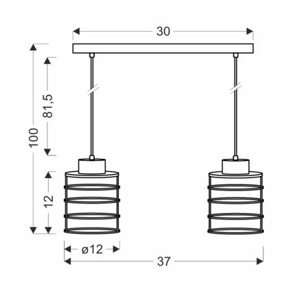 Lühter GLOB 2xE27/40W/230V must