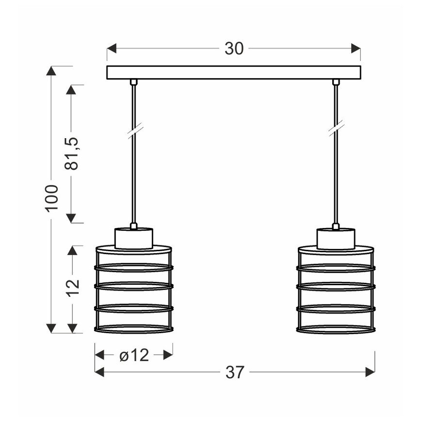 Lühter GLOB 2xE27/40W/230V must