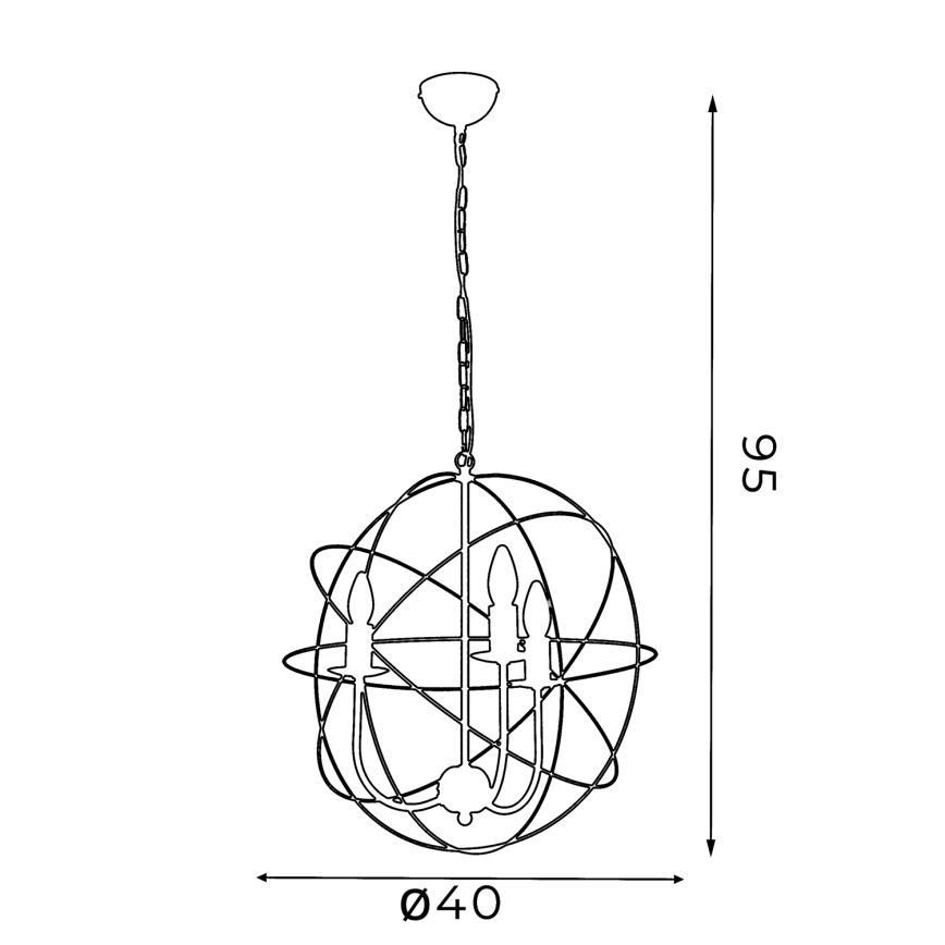 Lühter GLOBE 3 3xE14/60W must