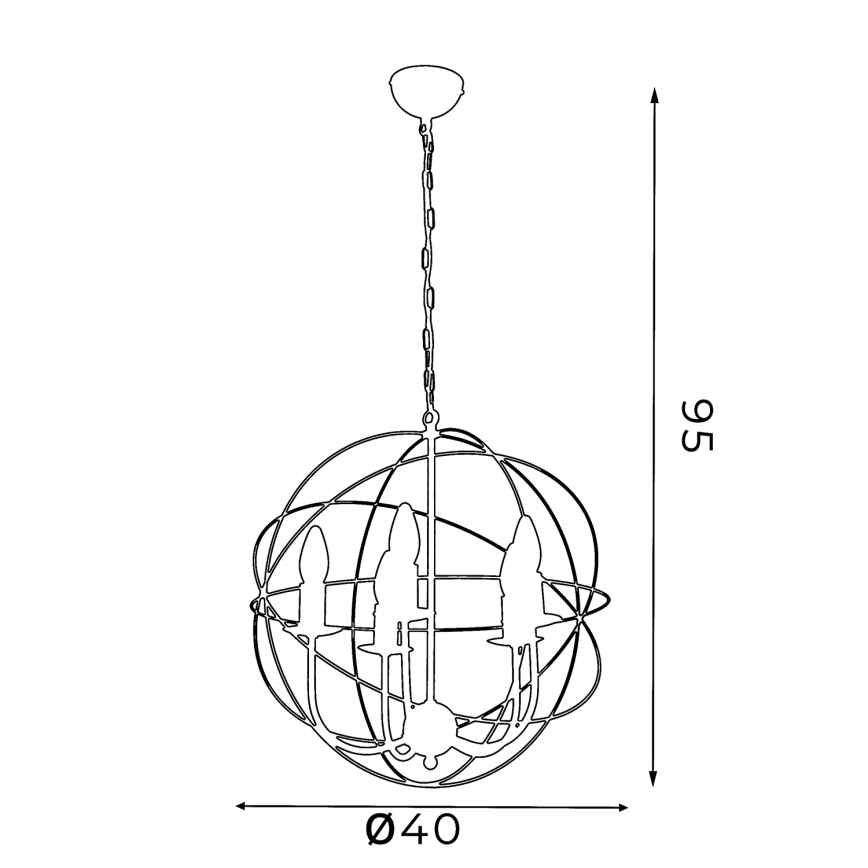 Lühter GLOBE 5 5xE14/60W must