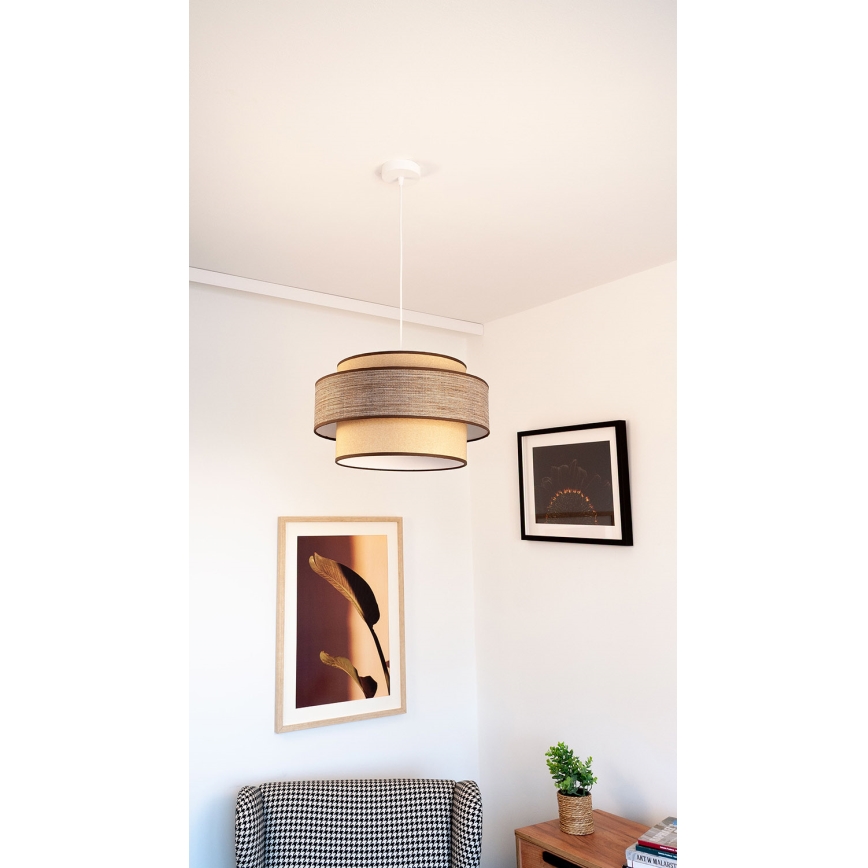 Lühter GRACE 1xE27/60W/230V beež/pruun