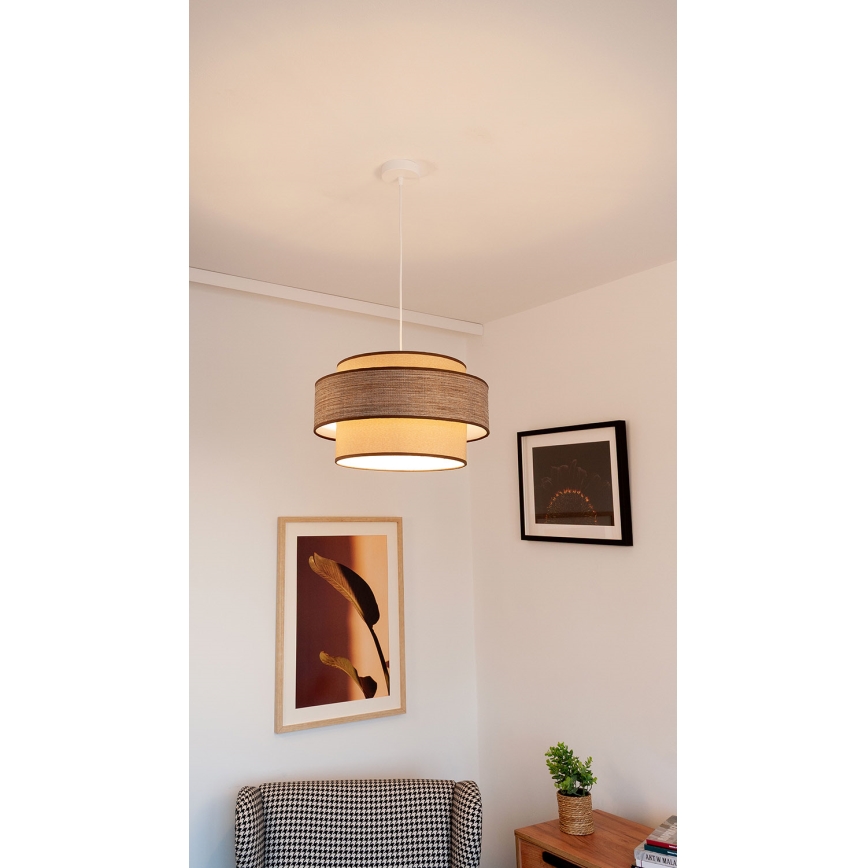 Lühter GRACE 1xE27/60W/230V beež/pruun