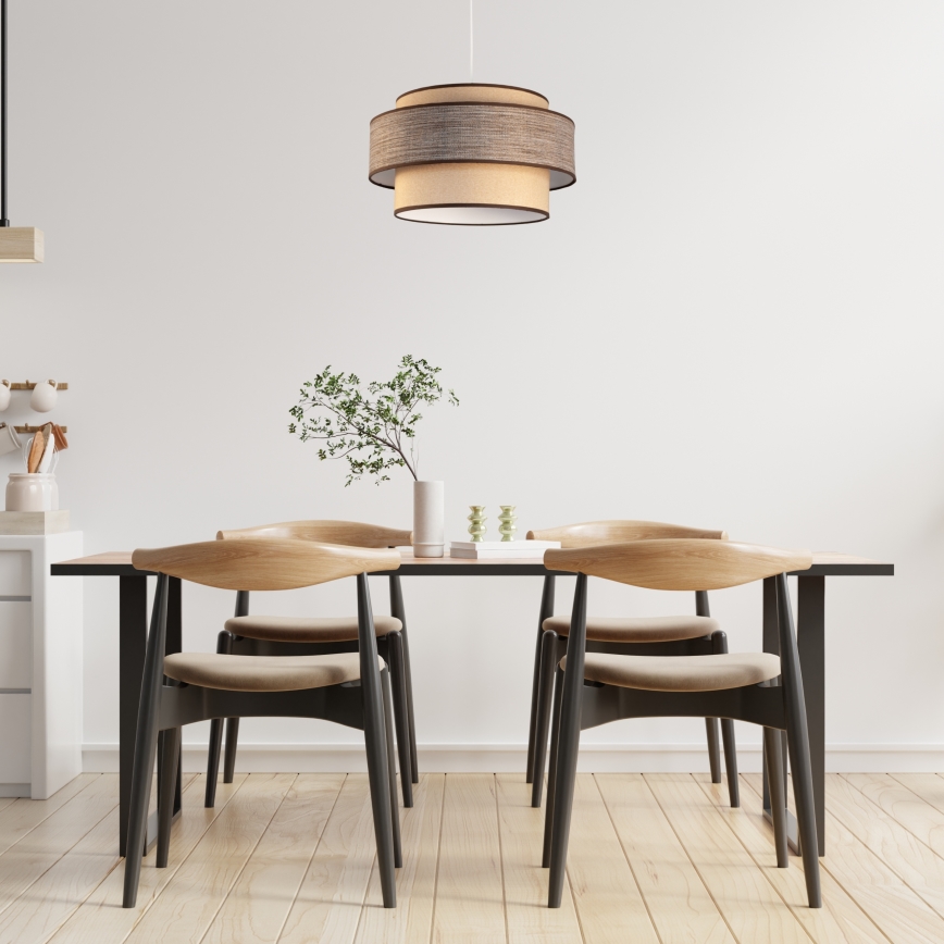 Lühter GRACE 1xE27/60W/230V beež/pruun