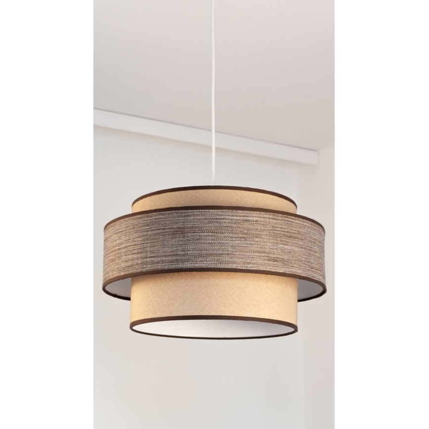 Lühter GRACE 1xE27/60W/230V d. 40 cm beež/pruun