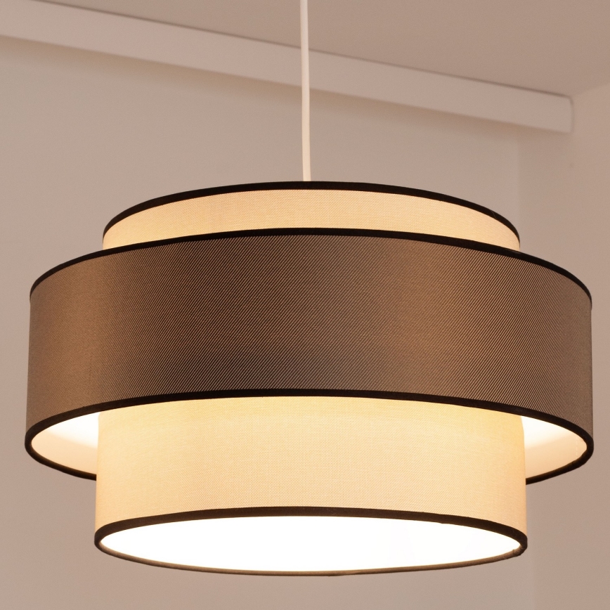 Lühter GRACE 1xE27/60W/230V d. 40 cm kreemikas/pruun