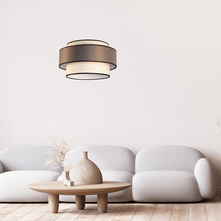 Lühter GRACE 1xE27/60W/230V d. 40 cm kreemikas/pruun