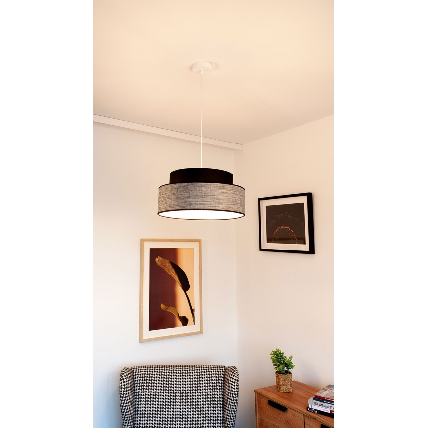 Lühter GRACE 1xE27/60W/230V d. 40 cm must/hall