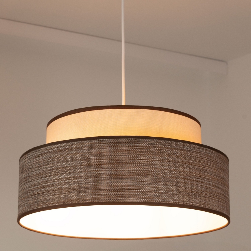 Lühter GRACE 1xE27/60W/230V kreemikas/pruun