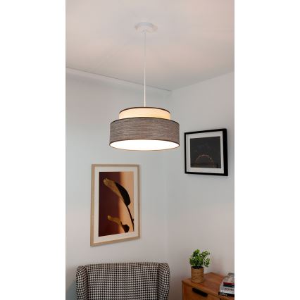 Lühter GRACE 1xE27/60W/230V kreemikas/pruun