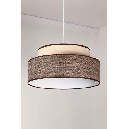 Lühter GRACE 1xE27/60W/230V kreemikas/pruun