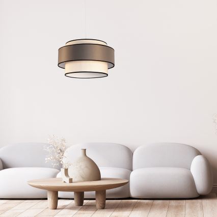 Lühter GRACE 1xE27/60W/230V kreemikas/pruun