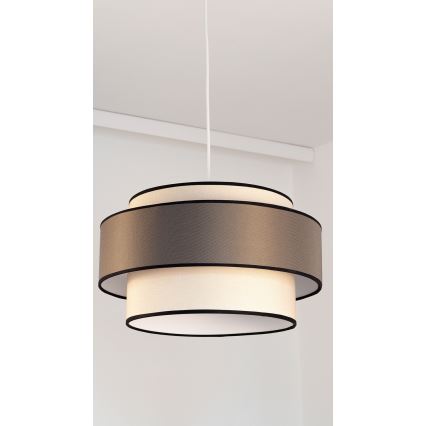 Lühter GRACE 1xE27/60W/230V kreemikas/pruun