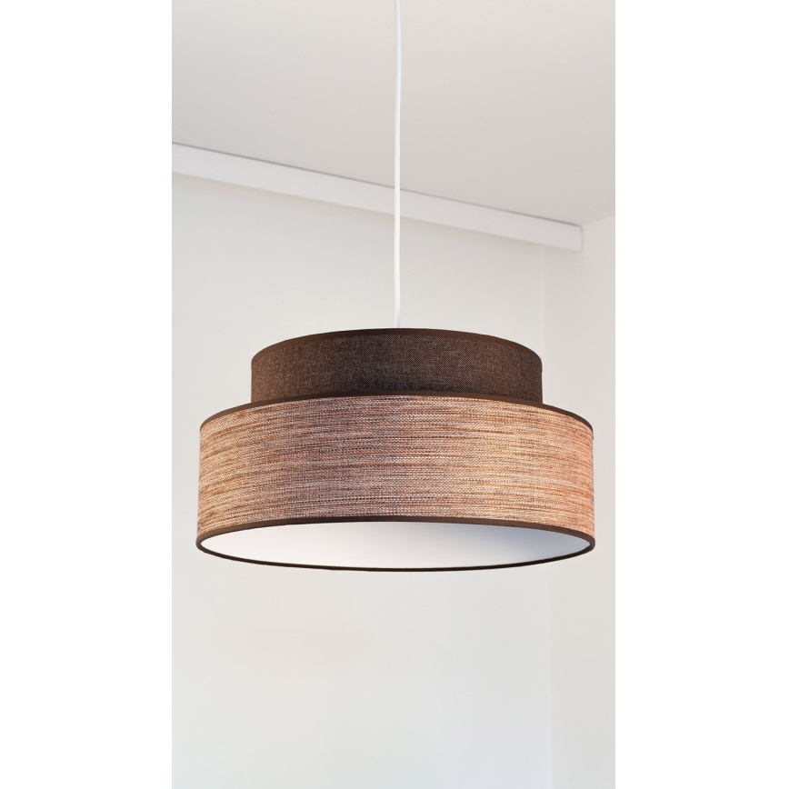 Lühter GRACE 1xE27/60W/230V pruun/beež