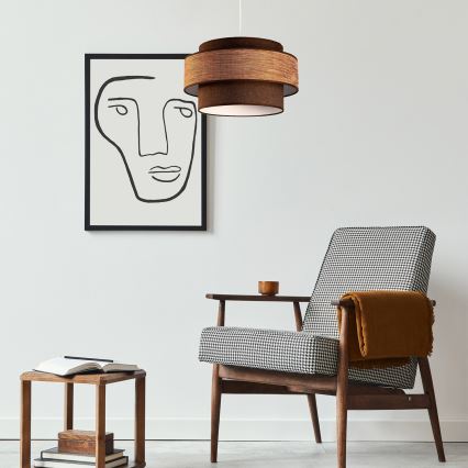 Lühter GRACE 1xE27/60W/230V pruun/beež