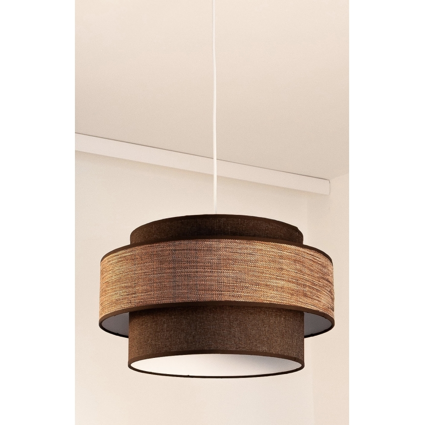 Lühter GRACE 1xE27/60W/230V pruun/beež