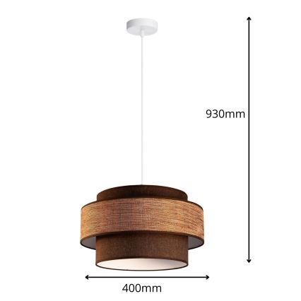 Lühter GRACE 1xE27/60W/230V pruun/beež