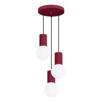Lühter HALO 3xG9/8W/230V d. 25 cm punane