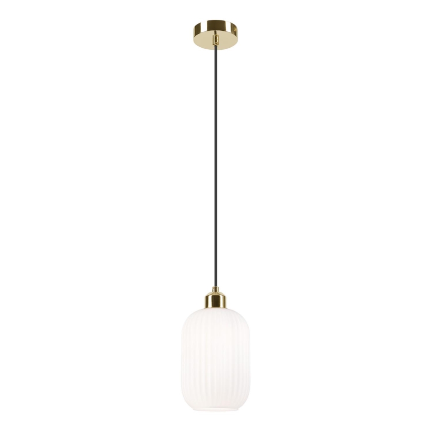 Lühter HARMA 1xE27/15W/230V d. 14 cm valge/kuldne
