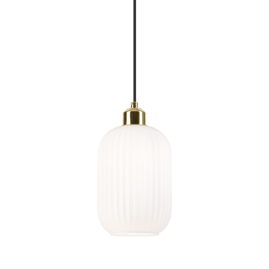 Lühter HARMA 1xE27/15W/230V d. 14 cm valge/kuldne