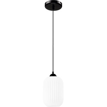 Lühter HARMA 1xE27/15W/230V d. 14 cm valge/must