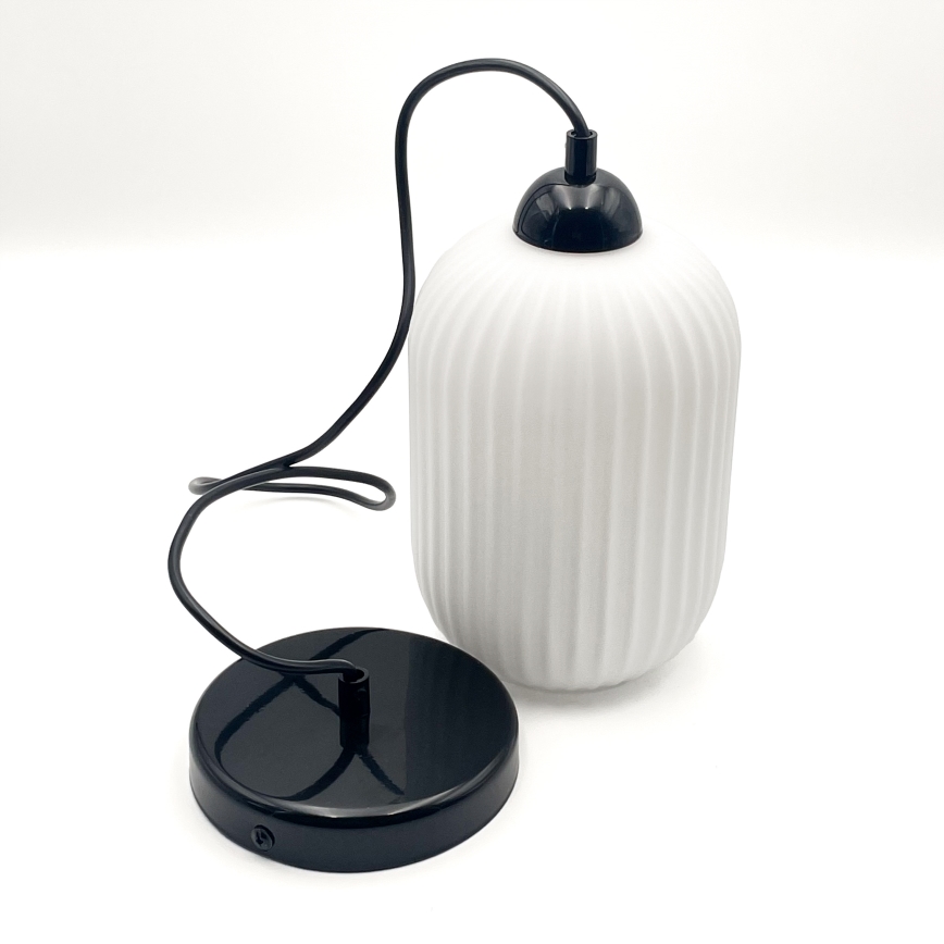 Lühter HARMA 1xE27/15W/230V d. 14 cm valge/must