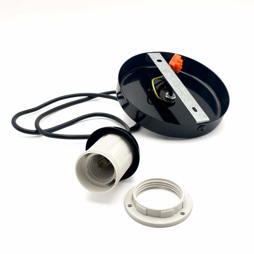 Lühter HARMA 1xE27/15W/230V d. 14 cm valge/must