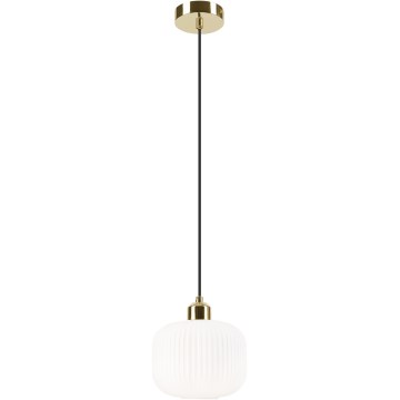 Lühter HARMA 1xE27/15W/230V d. 20 cm valge/kuldne
