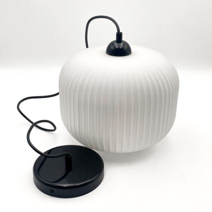 Lühter HARMA 1xE27/15W/230V d. 20 cm valge/must
