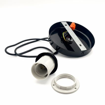 Lühter HARMA 1xE27/15W/230V d. 20 cm valge/must