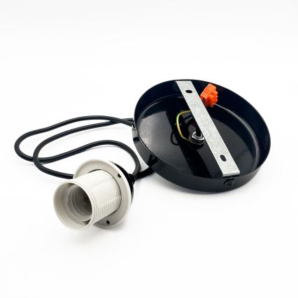 Lühter HARMA 1xE27/15W/230V d. 20 cm valge/must