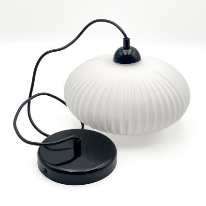 Lühter HARMA 1xE27/15W/230V d. 25 cm valge/must