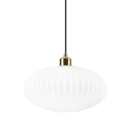 Lühter HARMA 1xE27/15W/230V d. 30 cm valge/kuldne