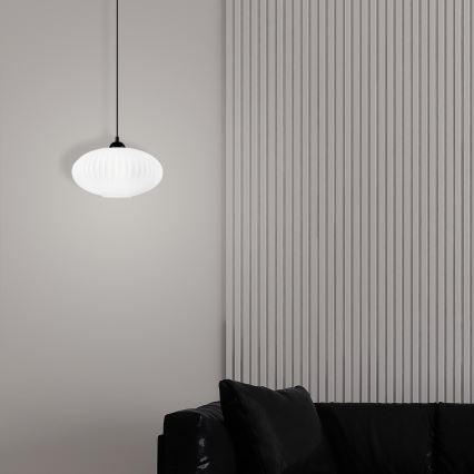 Lühter HARMA 1xE27/15W/230V d. 30 cm valge/must