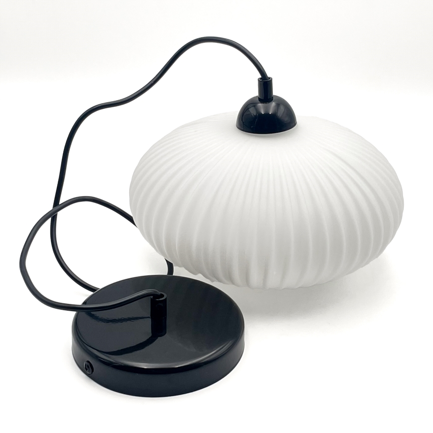 Lühter HARMA 1xE27/15W/230V d. 30 cm valge/must