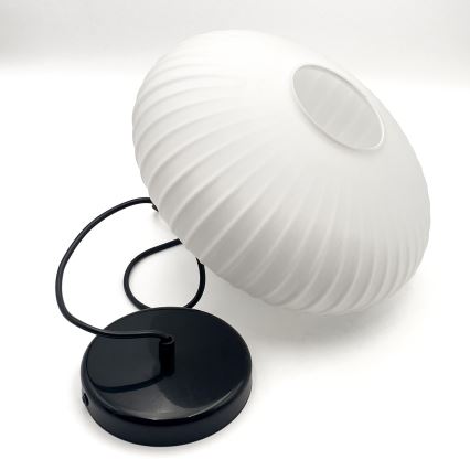 Lühter HARMA 1xE27/15W/230V d. 30 cm valge/must