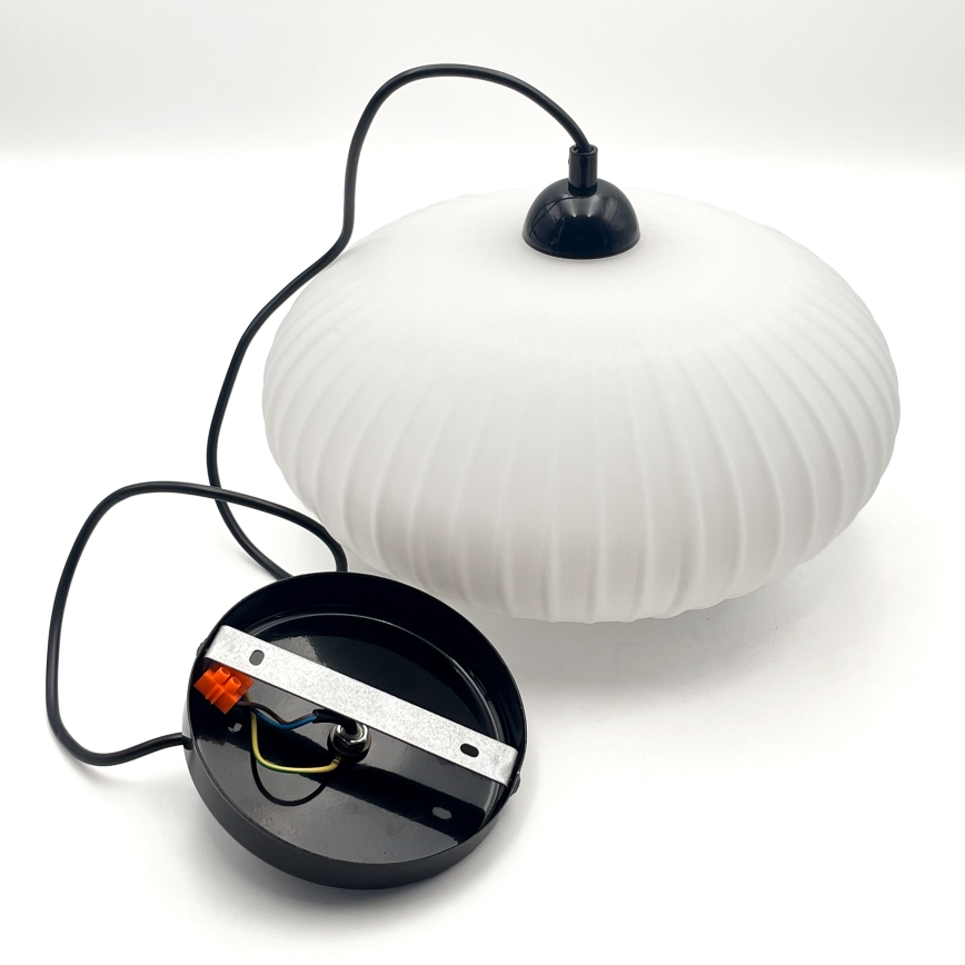 Lühter HARMA 1xE27/15W/230V d. 30 cm valge/must