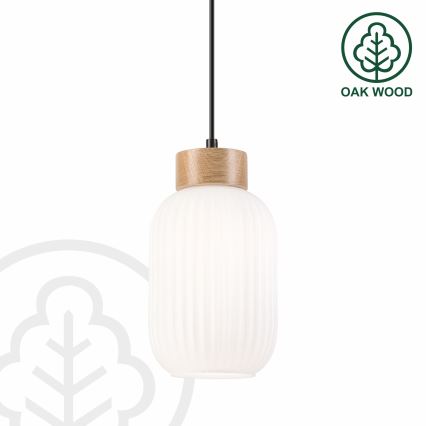 Lühter HARMONY 1xE27/15W/230V d. 14 cm valge/tamm