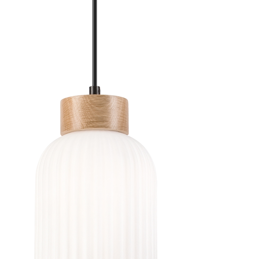 Lühter HARMONY 1xE27/15W/230V d. 14 cm valge/tamm