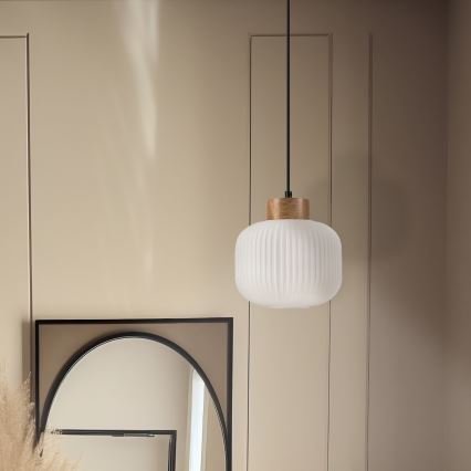 Lühter HARMONY 1xE27/15W/230V d. 20 cm valge/tamm