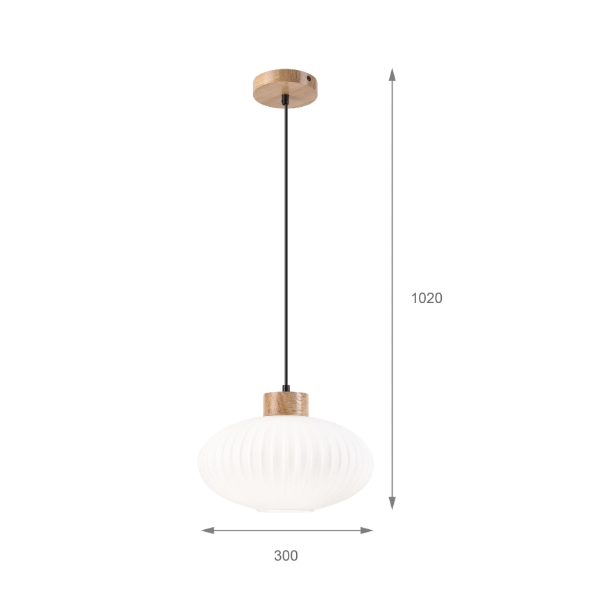 Lühter HARMONY 1xE27/15W/230V d. 30 cm valge/tamm