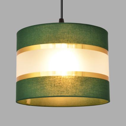 Lühter HELEN 1xE27/15W/230V d. 20 cm roheline/kuldne