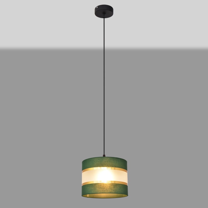 Lühter HELEN 1xE27/15W/230V d. 20 cm roheline/kuldne