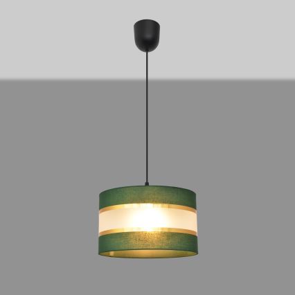 Lühter HELEN 1xE27/15W/230V d. 25 cm roheline/kuldne