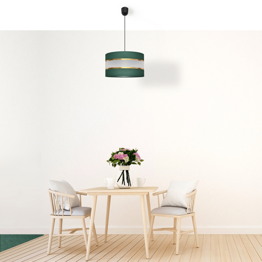 Lühter HELEN 1xE27/15W/230V d. 35 cm roheline/kuldne