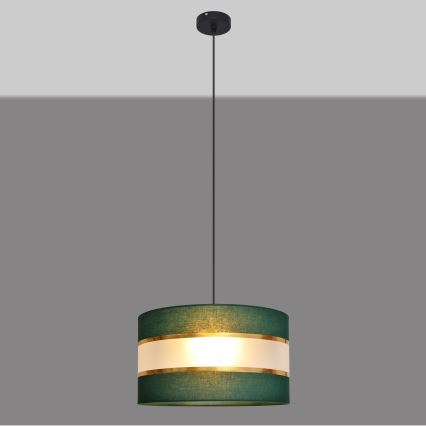 Lühter HELEN 1xE27/15W/230V d. 35 cm roheline/kuldne