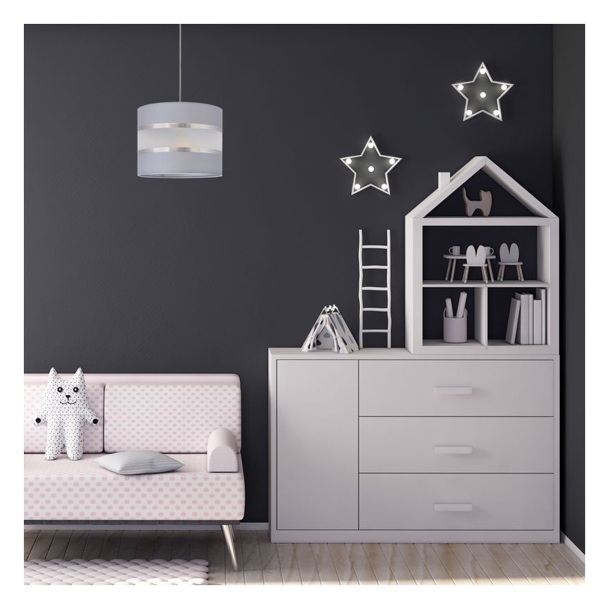 Lühter HELEN 1xE27/15W/230V diameeter 20 cm hall/hõbe